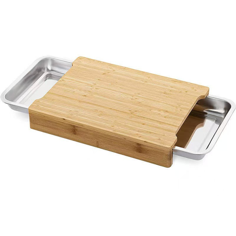 Bamboo Cutting Board With Drawer Chopping Block