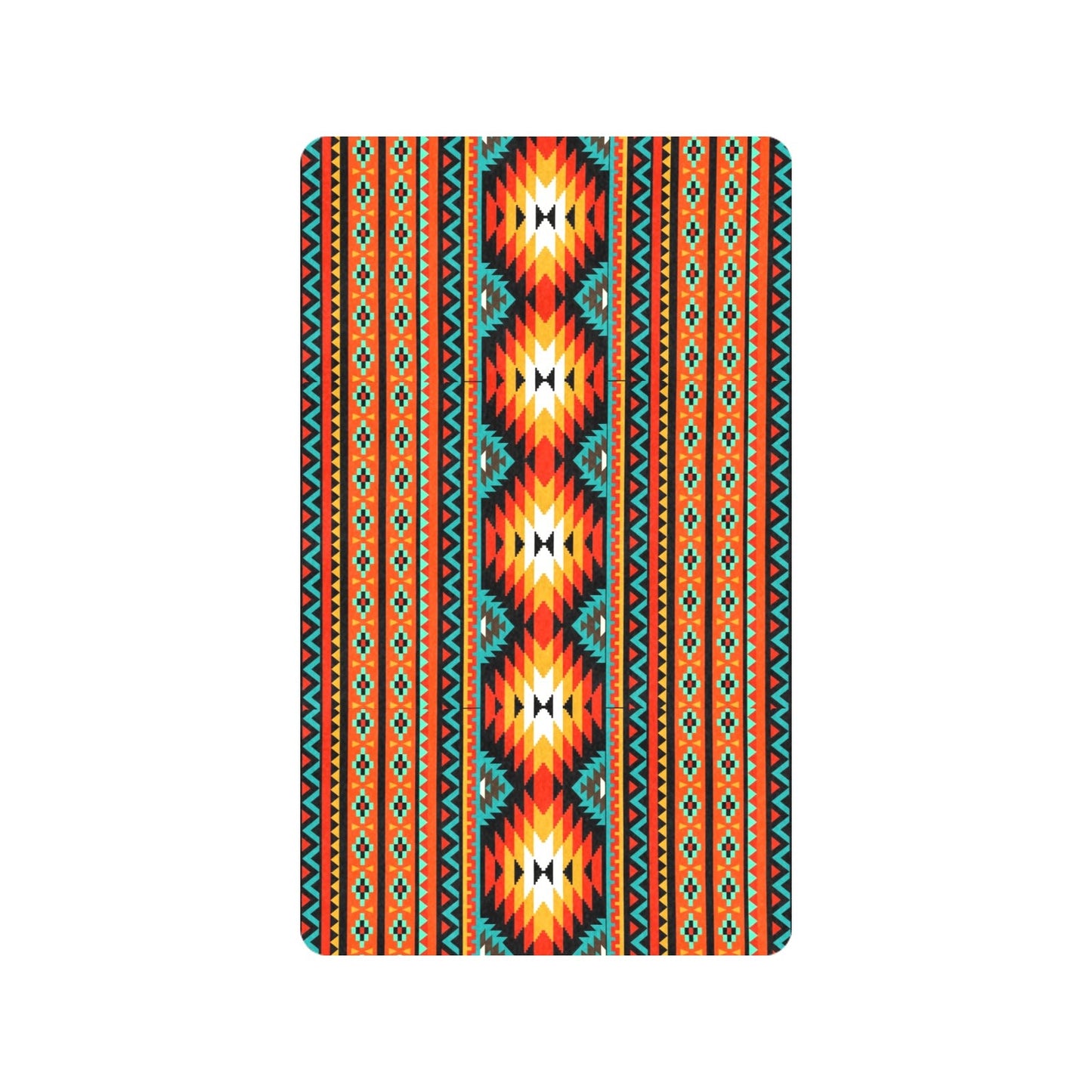 Orange Aztec Floor Mat 30" x 18" Made in America