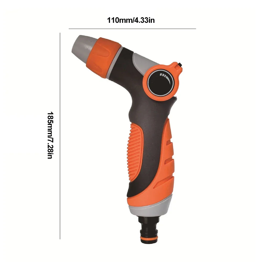 High Pressure Water Gun Thumb Control Water Hose Nozzle Sprayer 10 Modes Garden Sprinkler for Heavy Duty Washing Garden Watering
