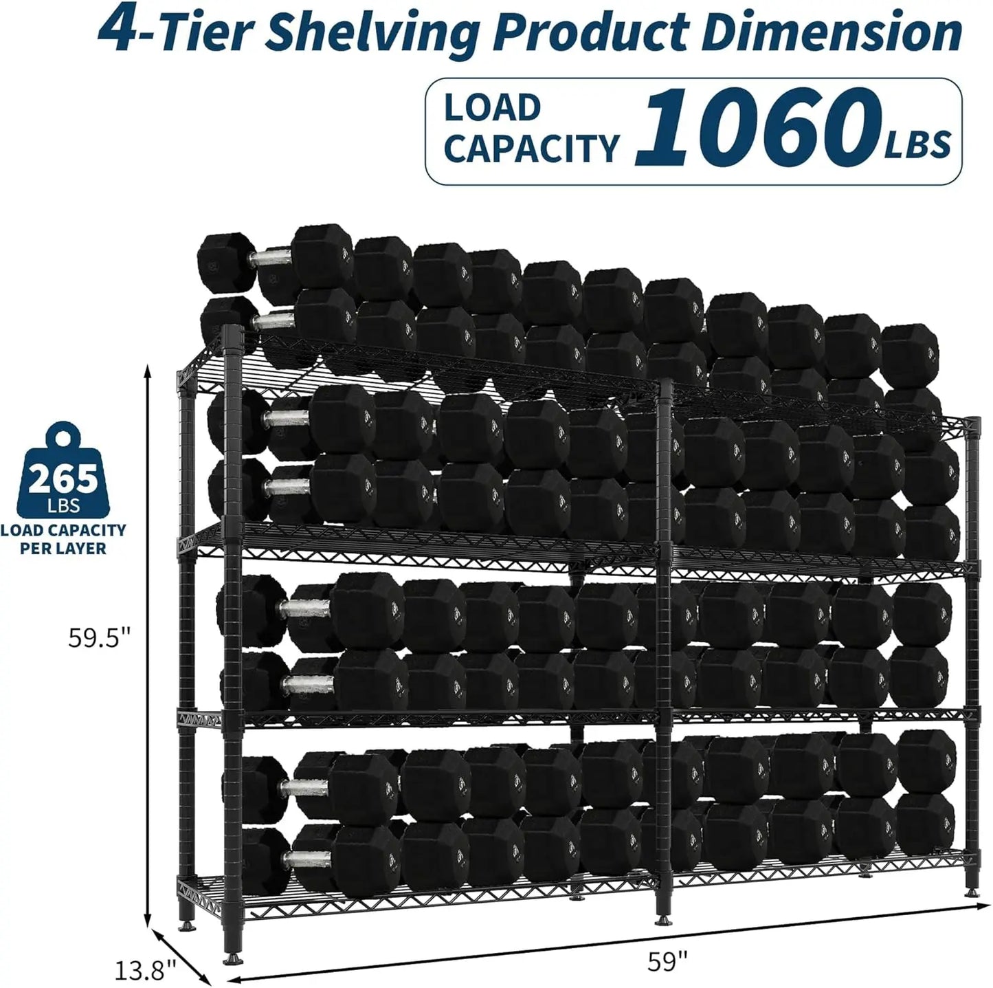Metal Storage Shelves Heavy Duty Wire Shelving Unit Adjustable Rack Shelf for Pantry Garage Kitchen Commercial Basement