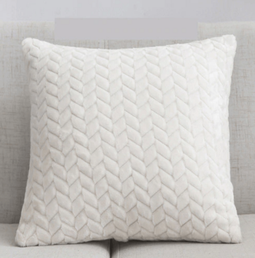 Plush Velour Pillow Case 16.5x16.5 Soft Decorative Cushion Cover Hypoallergenic