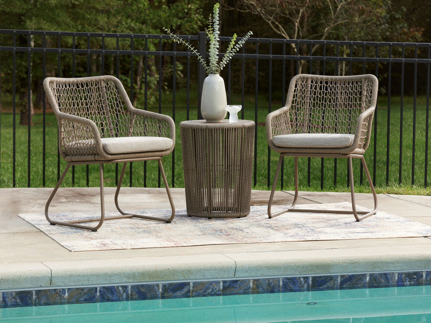 Majors Beach - Outdoor Table And 2 Chairs (Set of 3) - Beige