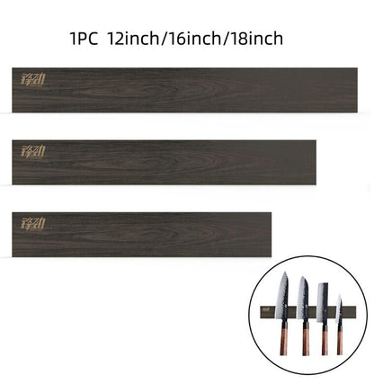 FINDKING Powerful Magnetic Knife Strip Handmade Acacia wood knives Holder Wall Mount Block
