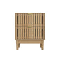 Bedside Table With Grille Design And 2 Drawers, Side Table For Bedroom - Oak