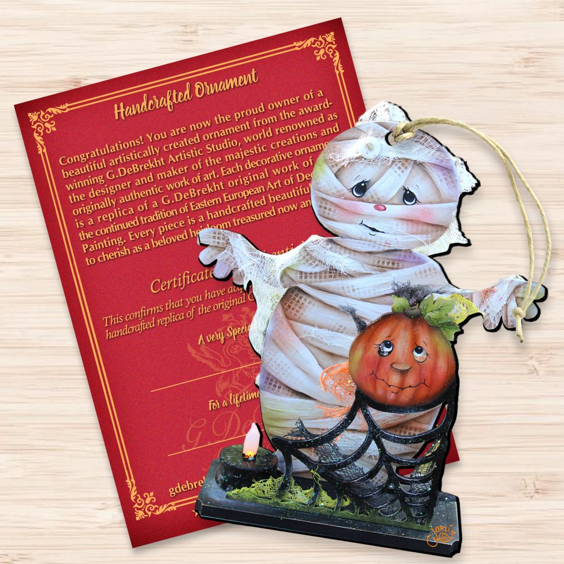 Some Mummy Loves You Wooden Ornaments by Jamie Mills-Price - Thanksgiving Halloween Decor - 8457406