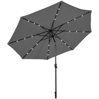 10 Feet Outdoor Patio umbrella with Bright Solar LED Lights-Dark Blue
