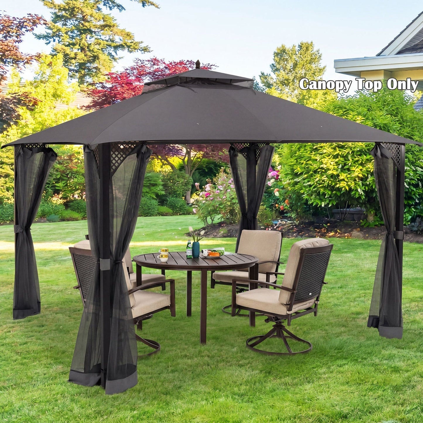 10' x 12' Gazebo Replacement Canopy Top with Air Vent