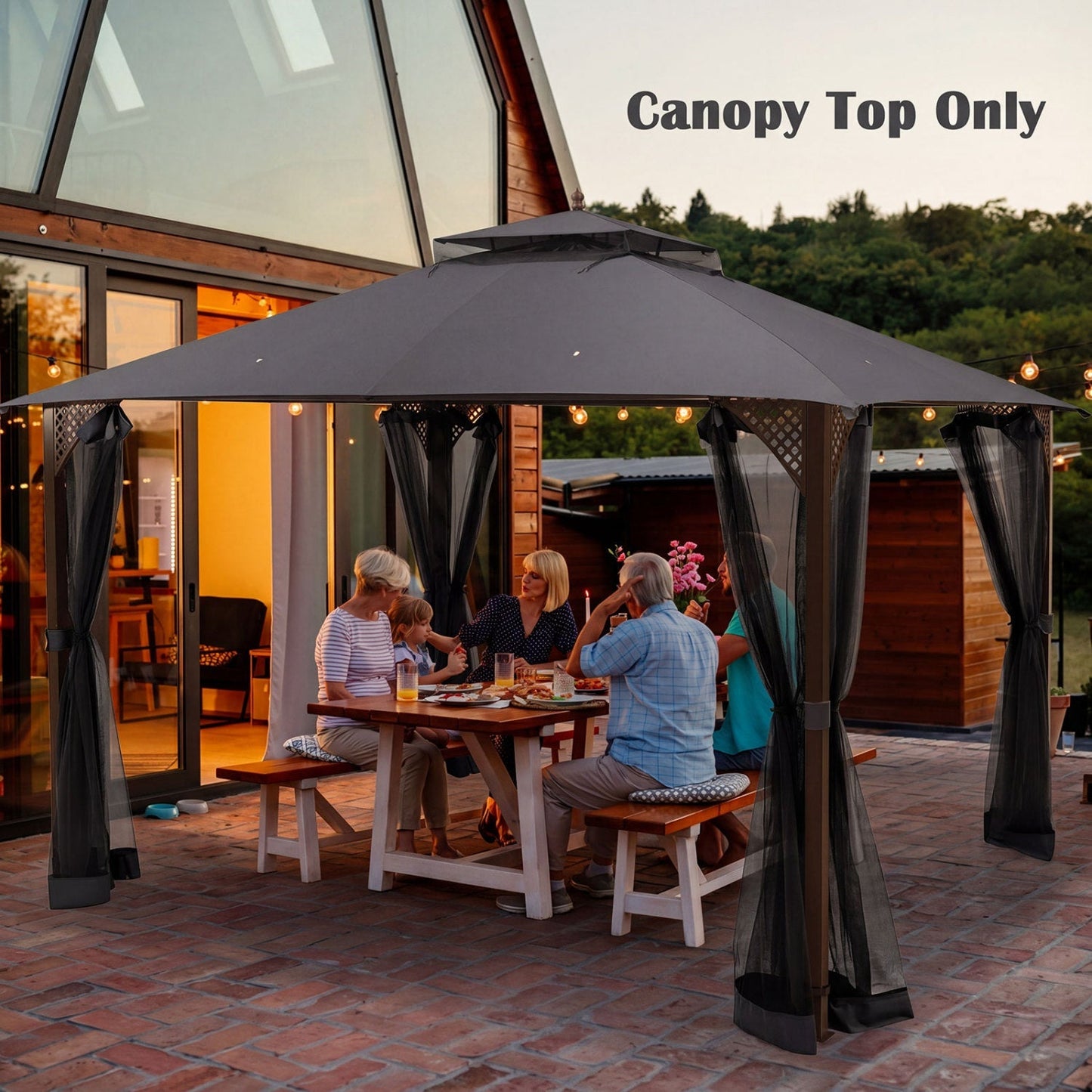 10' x 12' Gazebo Replacement Canopy Top with Air Vent