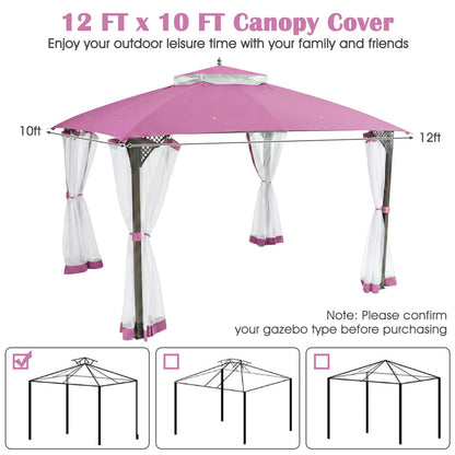 10' x 12' Gazebo Replacement Canopy Top with Air Vent