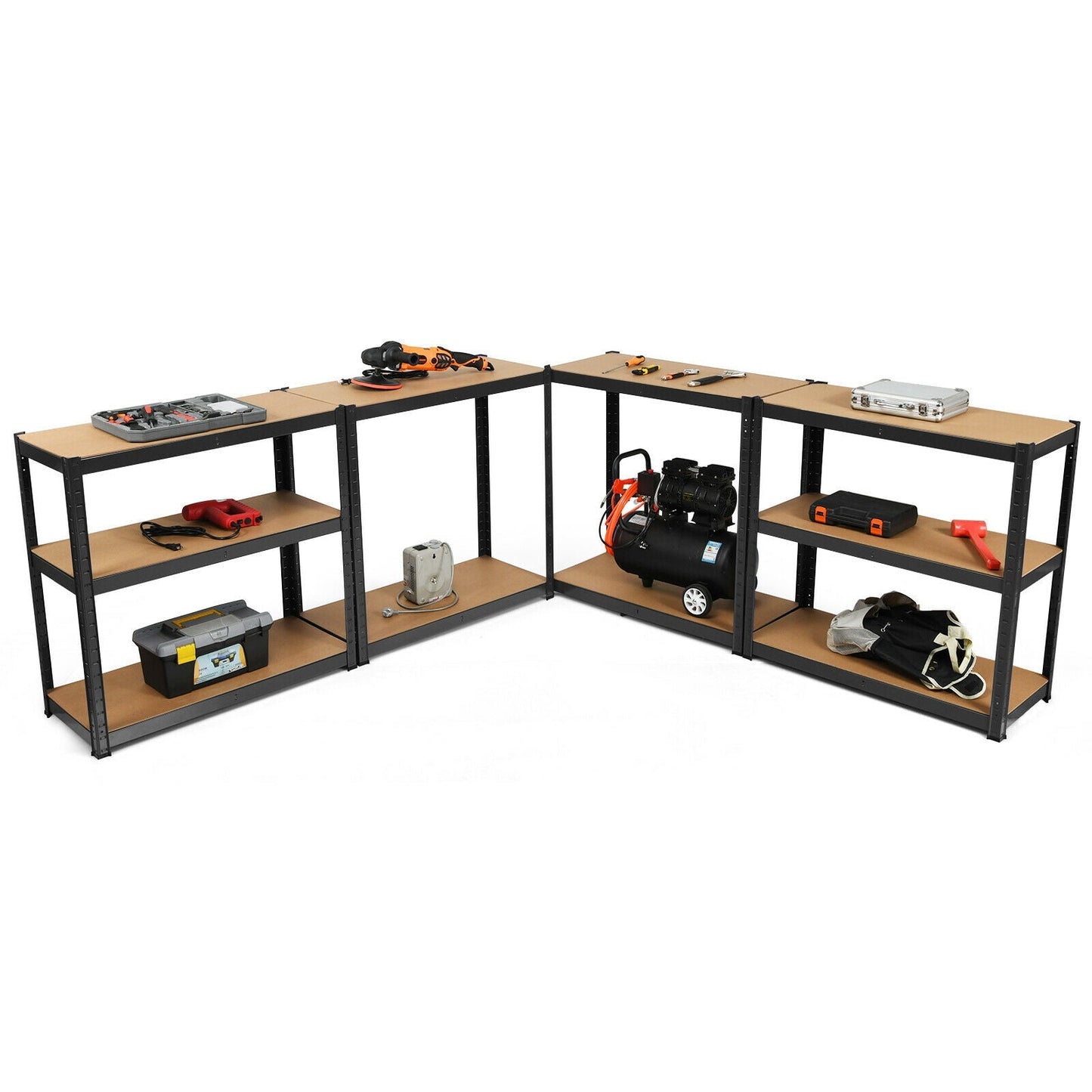 2 Pcs Storage Shelves Garage Shelving Units Tool Utility Shelves