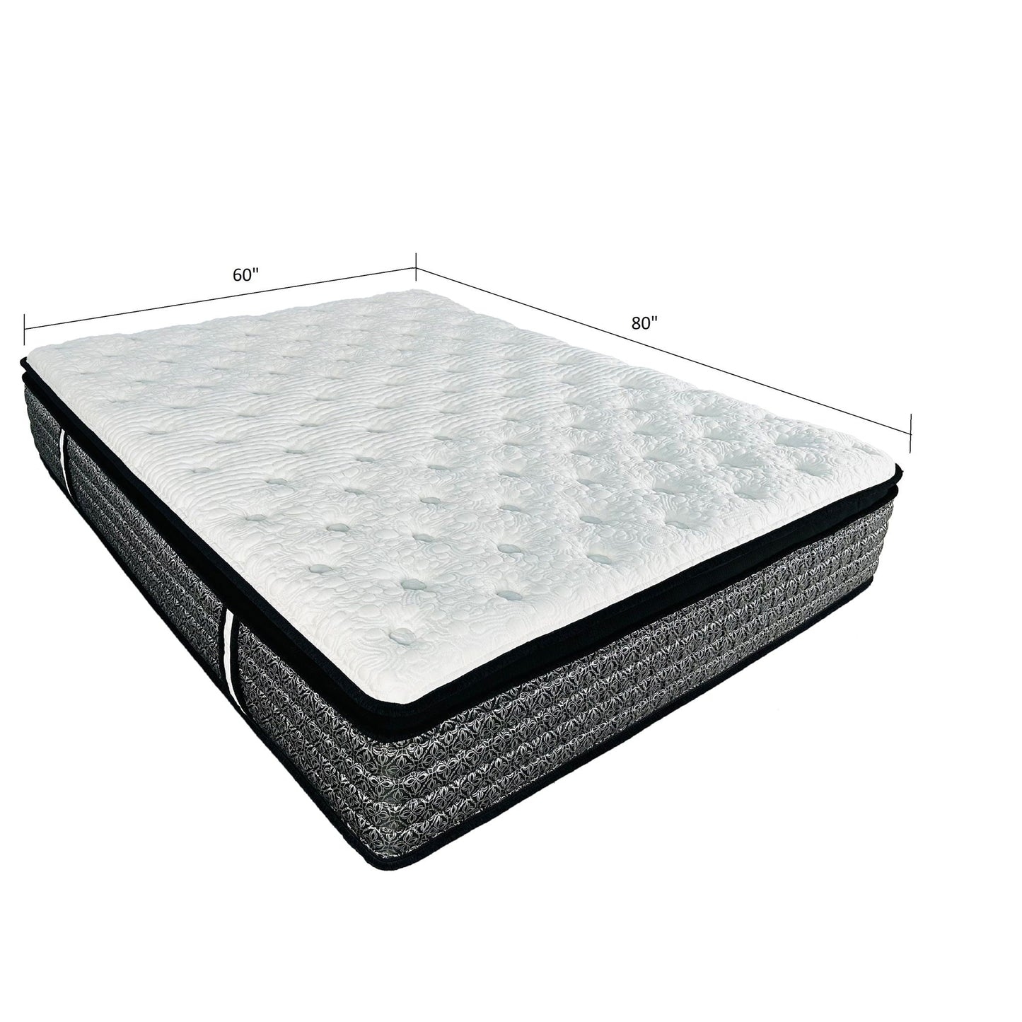14" Premium Hybrid Mattress In A Box Plush Gel Memory Foam Top With Cooling Technology - Gray / White - Queen