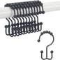 12-Piece Set: Titanker Shower Curtain Hooks Rings