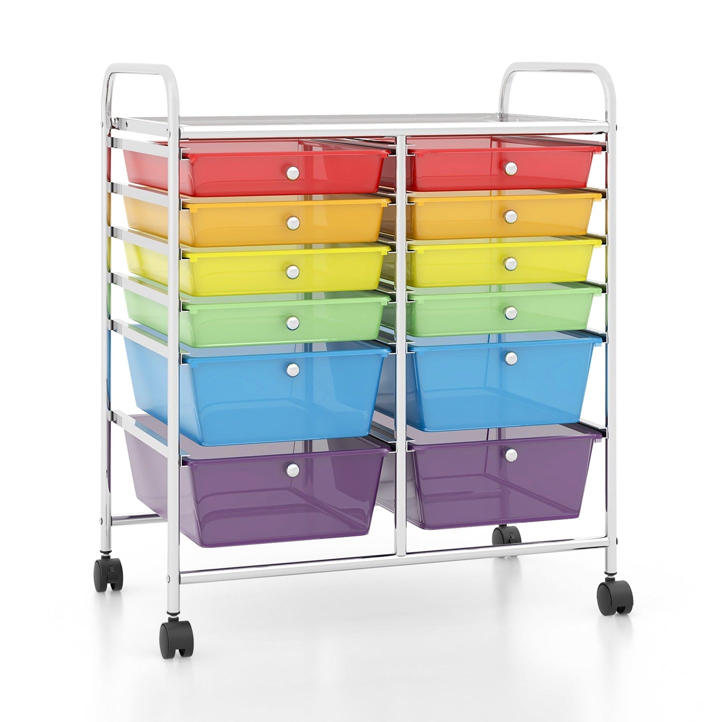 12 Storage Drawer Organizer Bins Rolling Cart