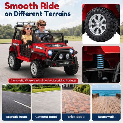 12V Electric Kids Ride On Car 2-Seater with Remote Control