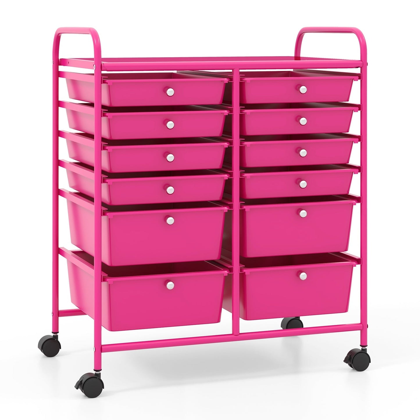 12 Storage Drawer Organizer Bins Rolling Cart