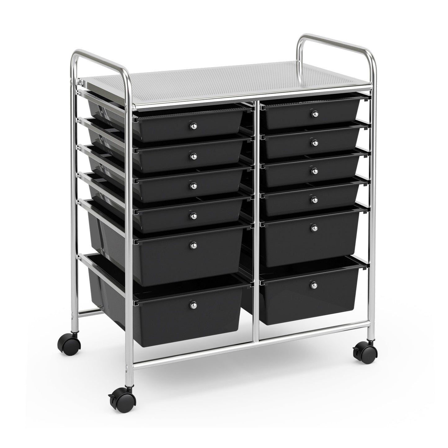 12 Storage Drawer Organizer Bins Rolling Cart