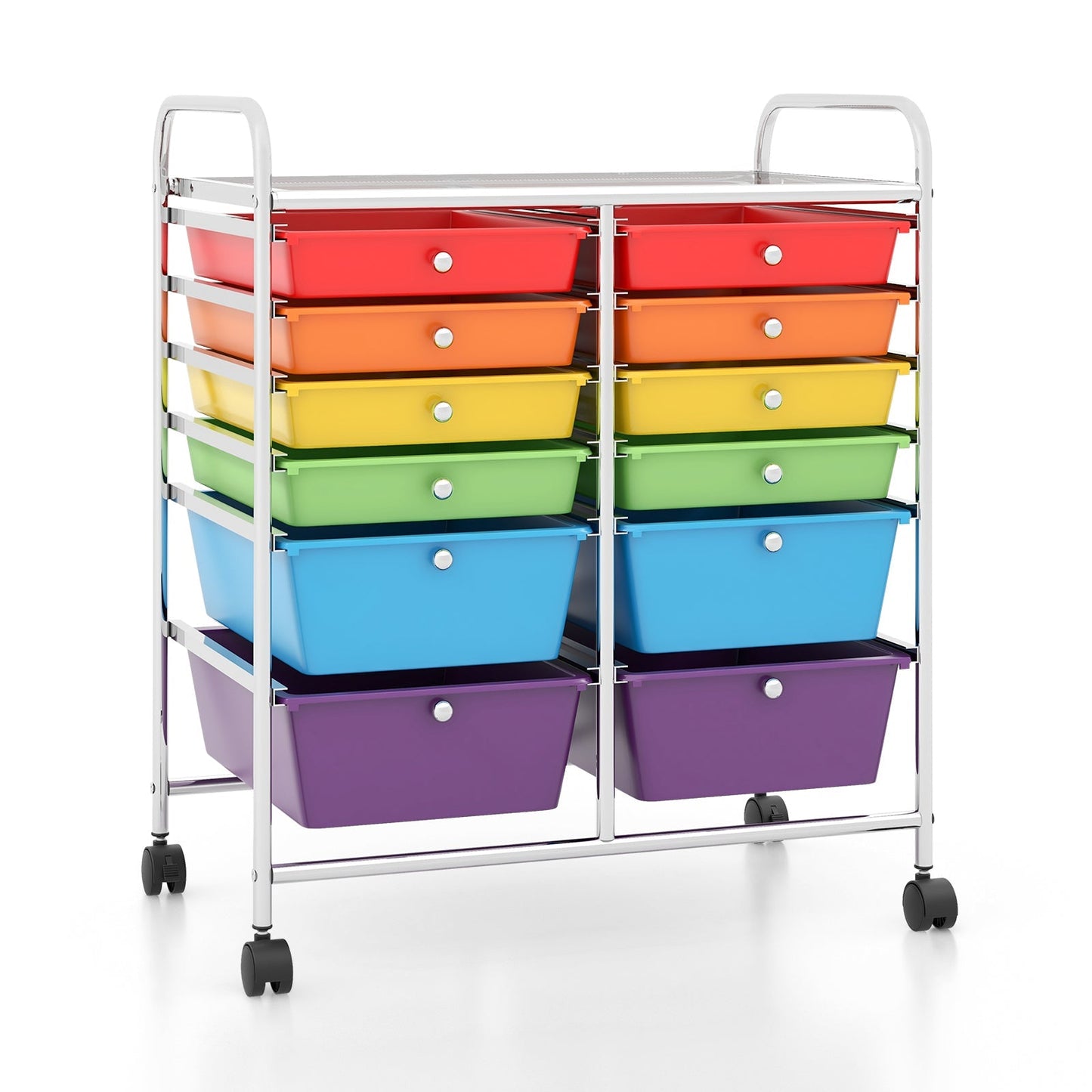 12 Storage Drawer Organizer Bins Rolling Cart