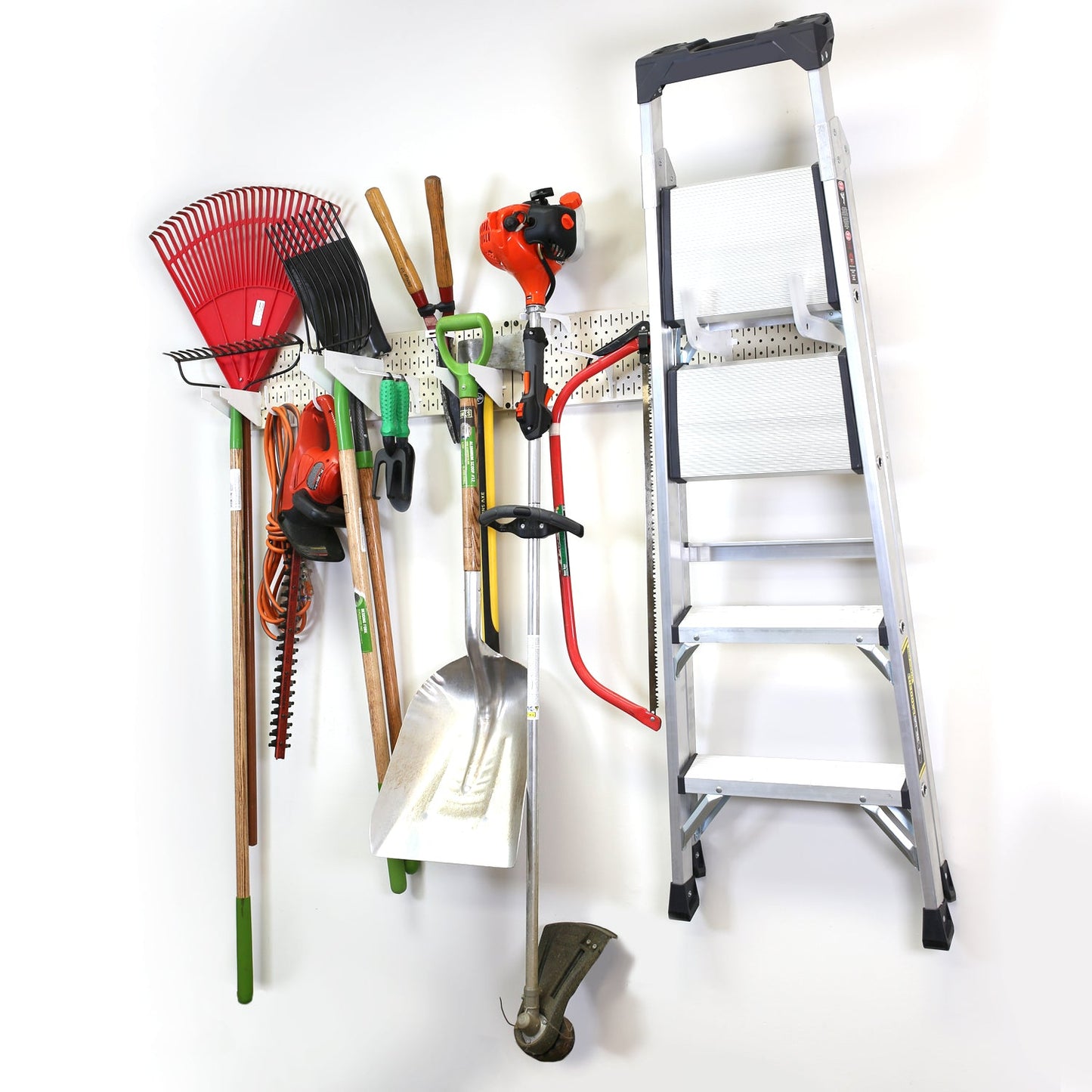 Garage Storage Lawn & Garden Tool Organization Wall Organizer Rack - Pegboard with Accessories