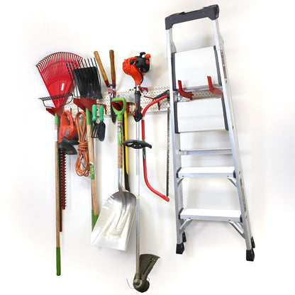 Garage Storage Lawn & Garden Tool Organization Wall Organizer Rack - Pegboard with Accessories