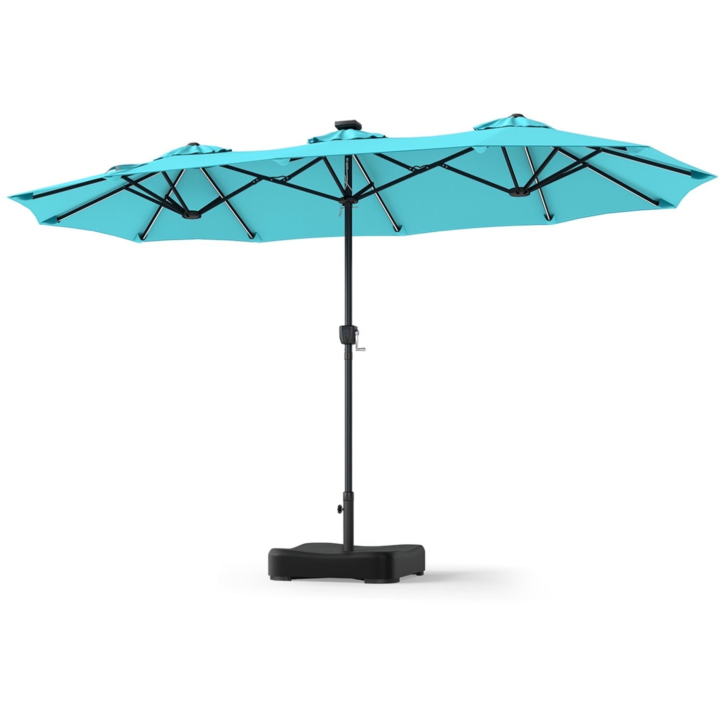 13 FT Double-Sided Patio Umbrella with 108 LED Lights & Base