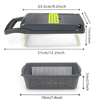 15 in 1 Vegetable Chopper and Slicer with Container