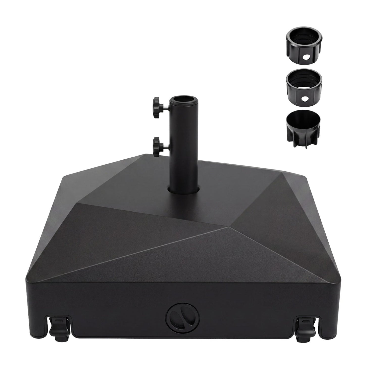 154lbs Mobile Fillable Patio Umbrella Base with 4 Wheels