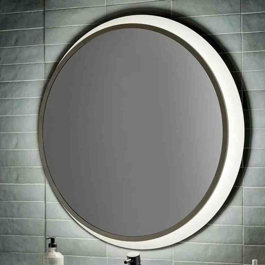 Chennai 30"W Premium Backlit LED Bathroom Vanity Wall Mirror, Satin Nickel Finish  by Kichler