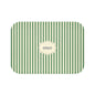 Bonjour GREEN Stripe Bath Mat — Vintage French Bathroom Rug
