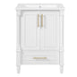 Bathroom Vanity With Ornate French Cylinder Legs, Soft Close Drawer