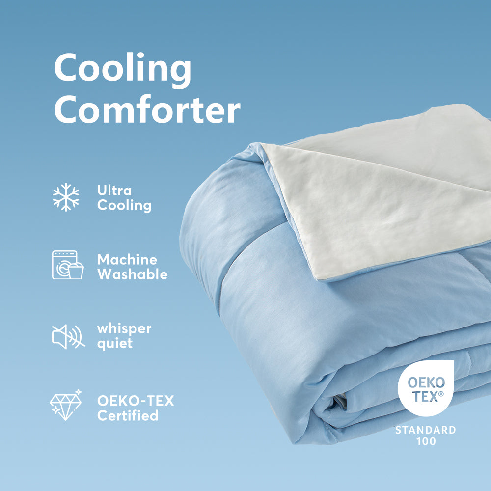 Kasentex Cooling Breathable Blanket Twin/Queen/King - Silky Soft Lightweight Comforter for Hot Sleepers