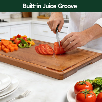 Kitchen Three-piece Bamboo Cutting Board Set