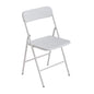White PP Cushion Folding Stackable Chairs Pack For Outdoor