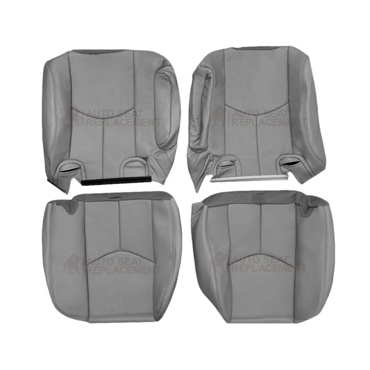 2003 - 2007 Chevy Tahoe Suburban & GMC Yukon Second Row 50/50 Captain Chairs Seat Cover In Gray - Choose from variant