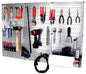 4 ft Metal Pegboard Basic Tool Organizer Kit - Metallic Toolboard & Hooks