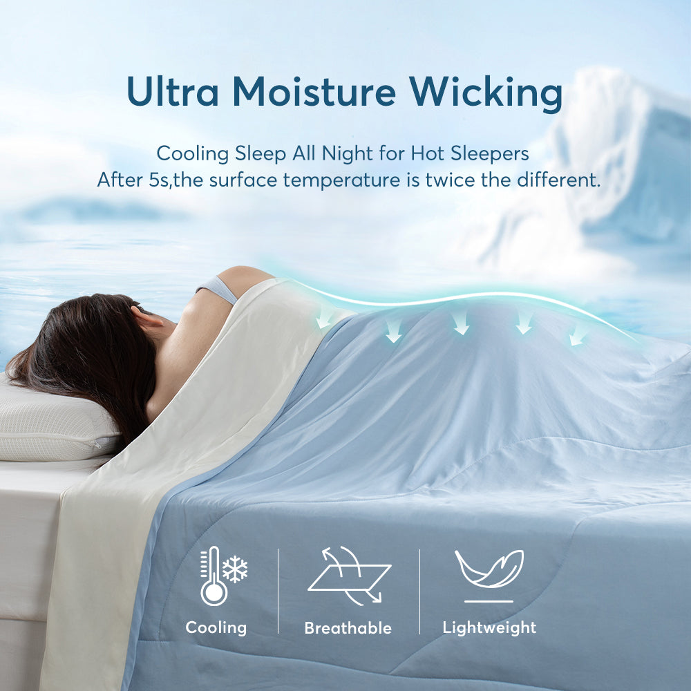 Kasentex Cooling Breathable Blanket Twin/Queen/King - Silky Soft Lightweight Comforter for Hot Sleepers