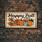 Happy Fall Y'all Typography Art, Rustic Farmhouse Decor, Framed Canvas Print, Canvas Sign, Fall Sign, Thanksgiving Sign Primitive Wall Art