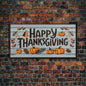 Happy Thanksgiving! Modern Farmhouse Wall Decor, Dining Room Wall Sign Kitchen Decor Large Framed Canvas Print, Fall Wall Art, Thankful