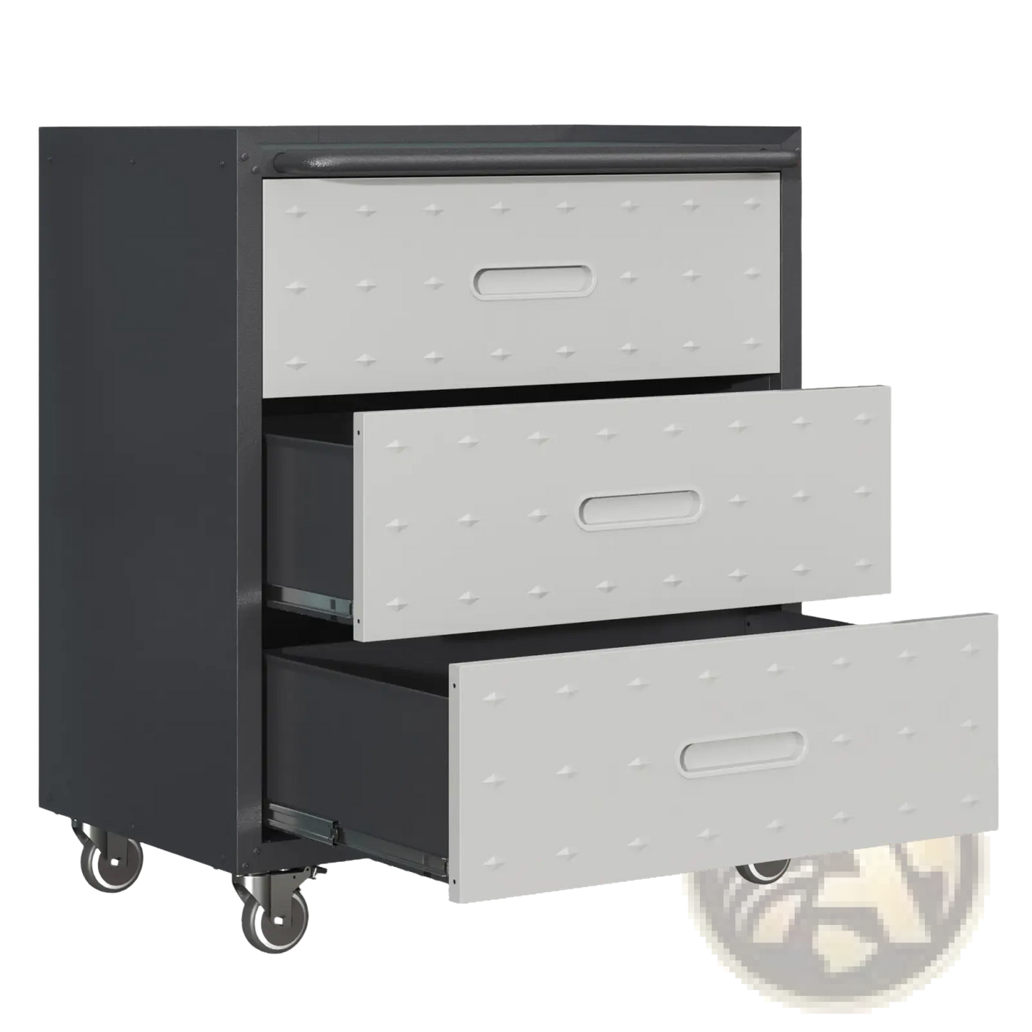 3 Drawer Metal Rolling Tool Cabinet with Wheels