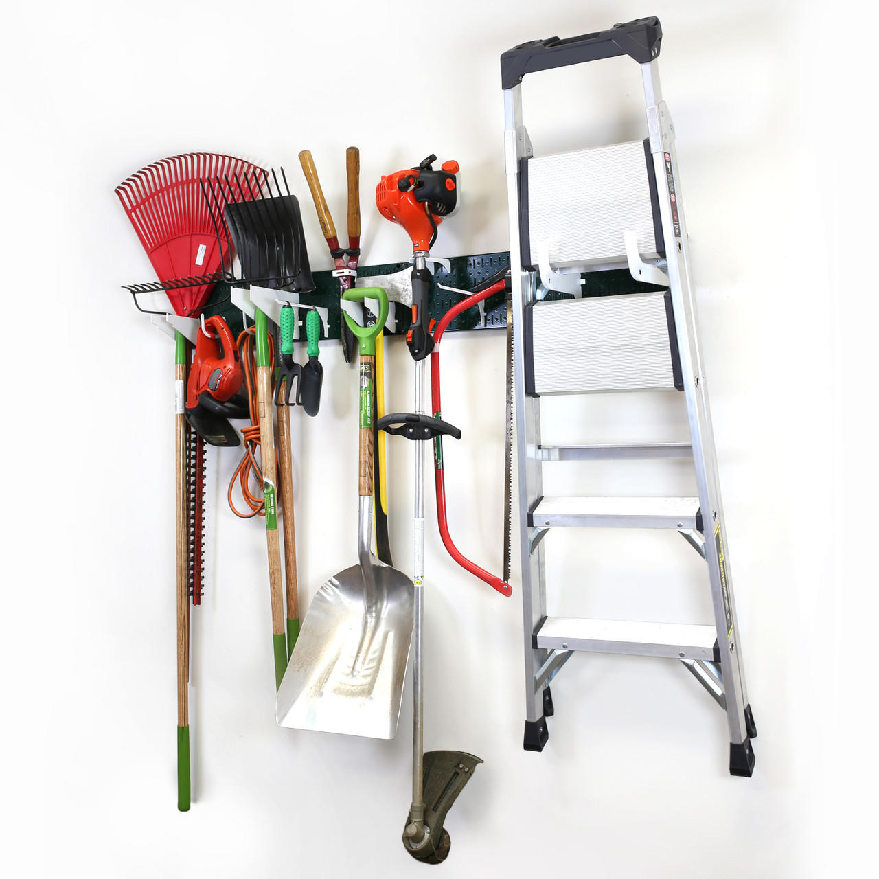 Garage Storage Lawn & Garden Tool Organization Wall Organizer Rack - Pegboard with Accessories