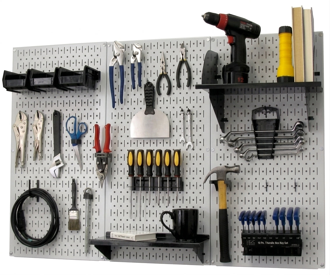 Ultimate Metal Pegboard Wall Organizer Kit