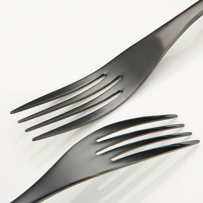 Portugal Titanium Black Stainless Steel Western Cutlery Set for Hotel and Restaurant Knife Fork Spoon Suite Factory Wholesale