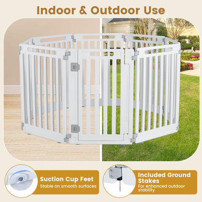 8-Panel Dog Playpen 31.5" Height Indoor Outdoor HDPE