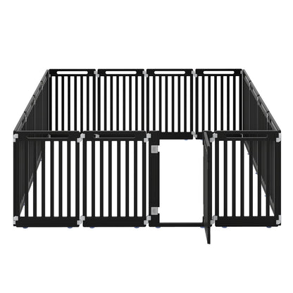 16-Panel Dog Playpen 31.5" Height Indoor Outdoor Pet Gate