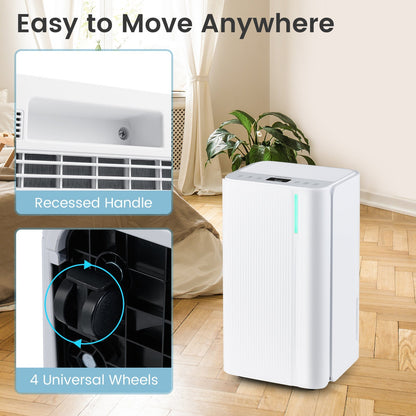 32 Pints 2000 Sq.ft Portable Dehumidifier for Home and Basement-White