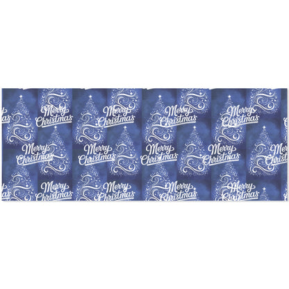Merry Christmas Silver Tree Custom Gift Wrapping Paper - 2 Rolls (Made in USA)