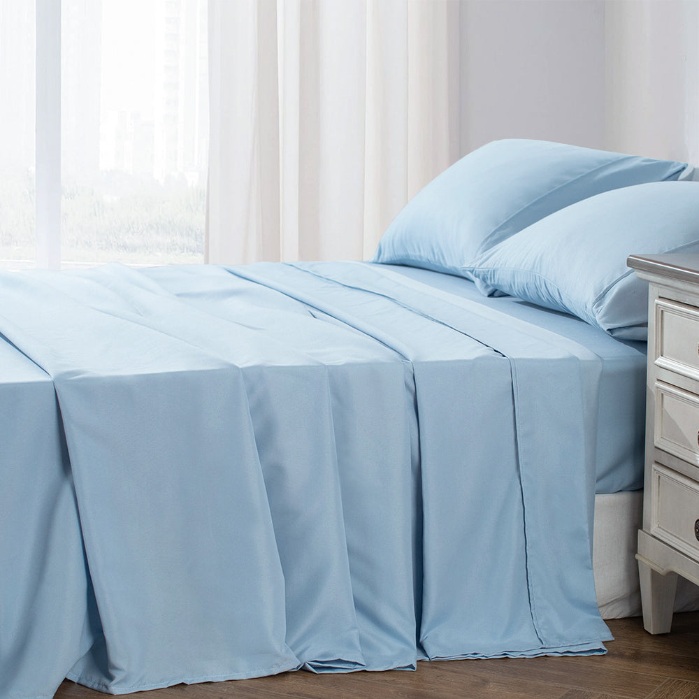 Kasentex Lightweight Sheet Set Full/Queen/King - Breathable Deep Pocket Bed Sheets with Pillowcases