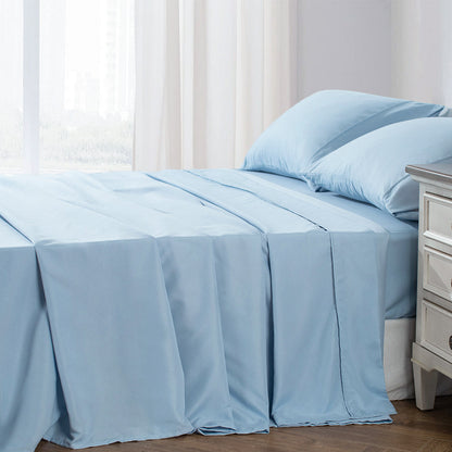 Kasentex Lightweight Sheet Set Full/Queen/King - Breathable Deep Pocket Bed Sheets with Pillowcases