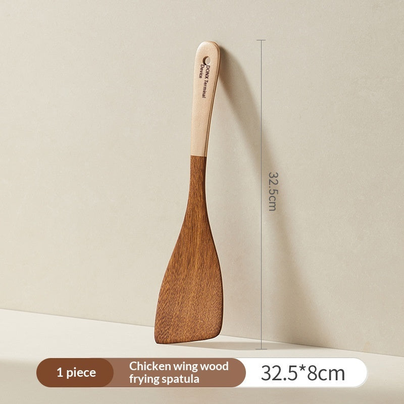 Non-stick, High-temperature-resistant Chicken-wing-shaped Wooden Spatula