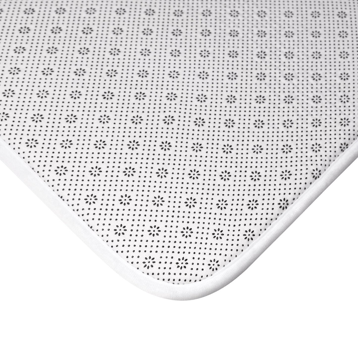 Nautical Anchor Bath Mat — Coastal Slate Blue Bathroom Rug