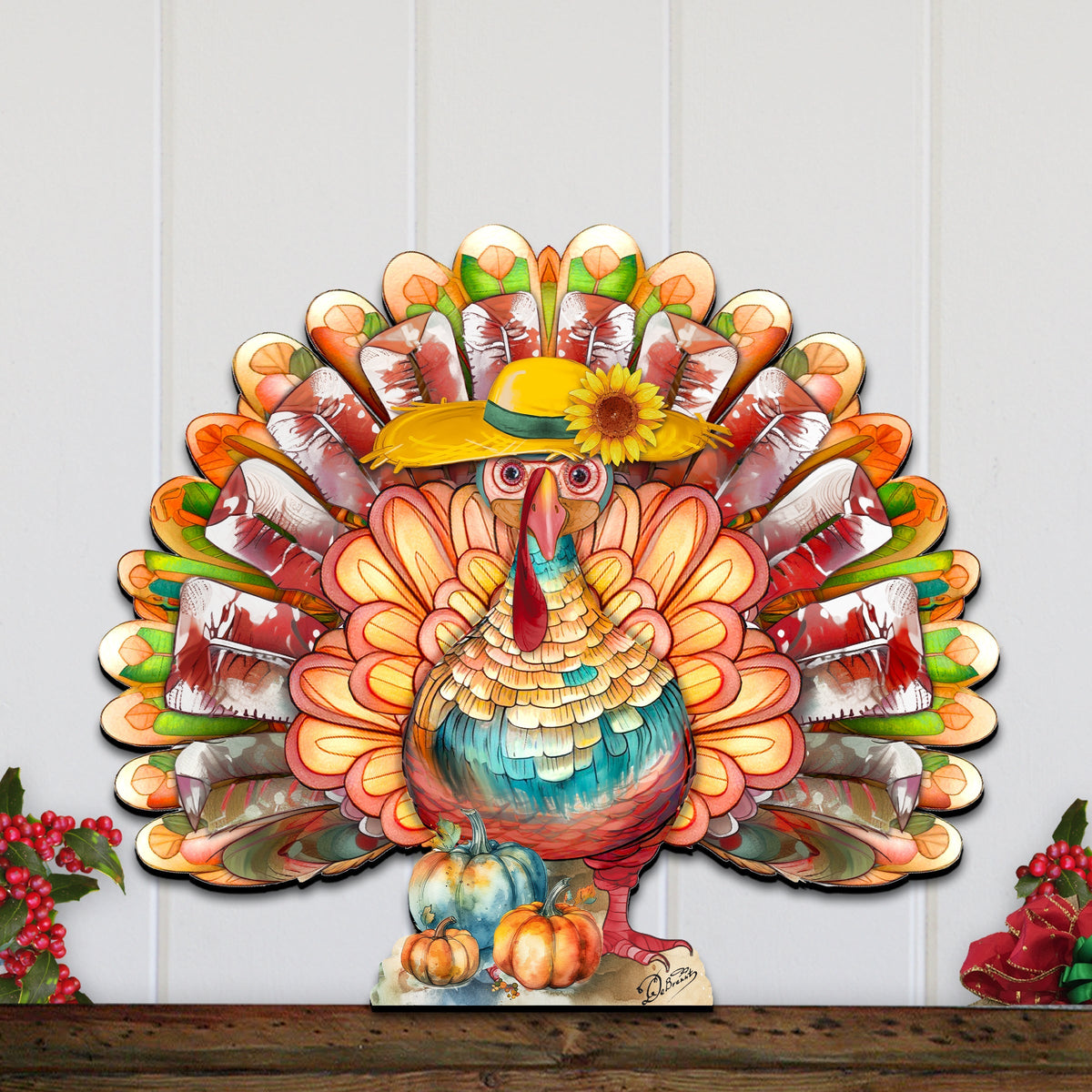 Thanksgiving Turkey Holiday Door Decor  by G. Debrekht - Thanksgiving Halloween Decor  - 8611055H